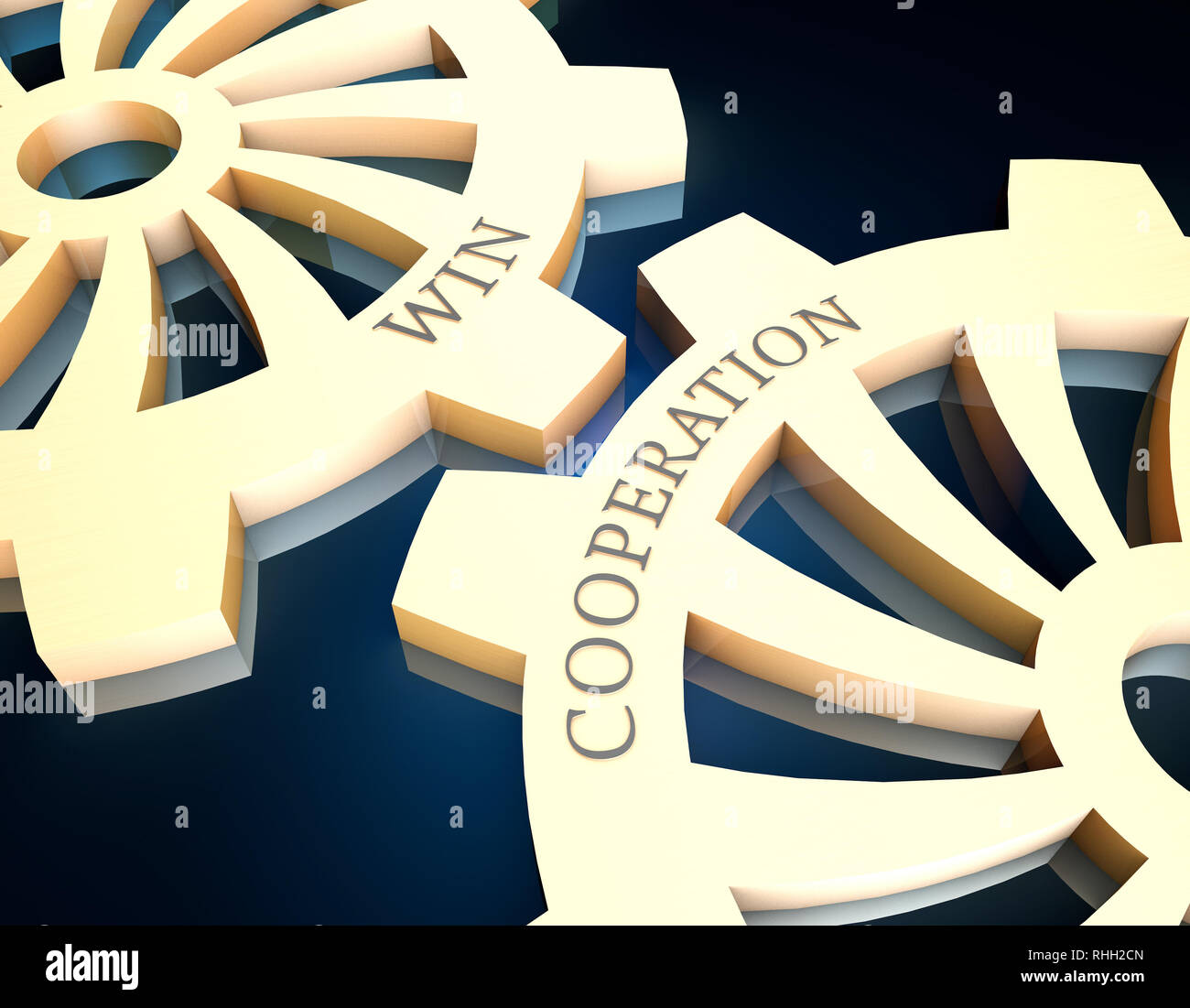 Équipement coopératif et équipement de victoire, relation étroite et coopération Banque D'Images