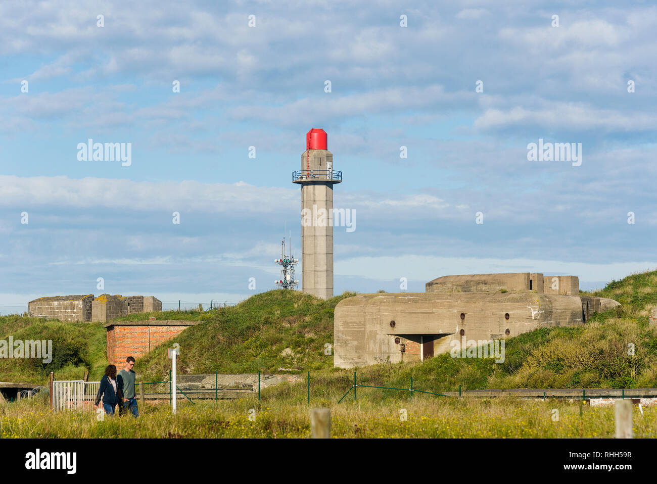 Ancien bunker de la seconde guerre mondiale sur la côte d'Ostende