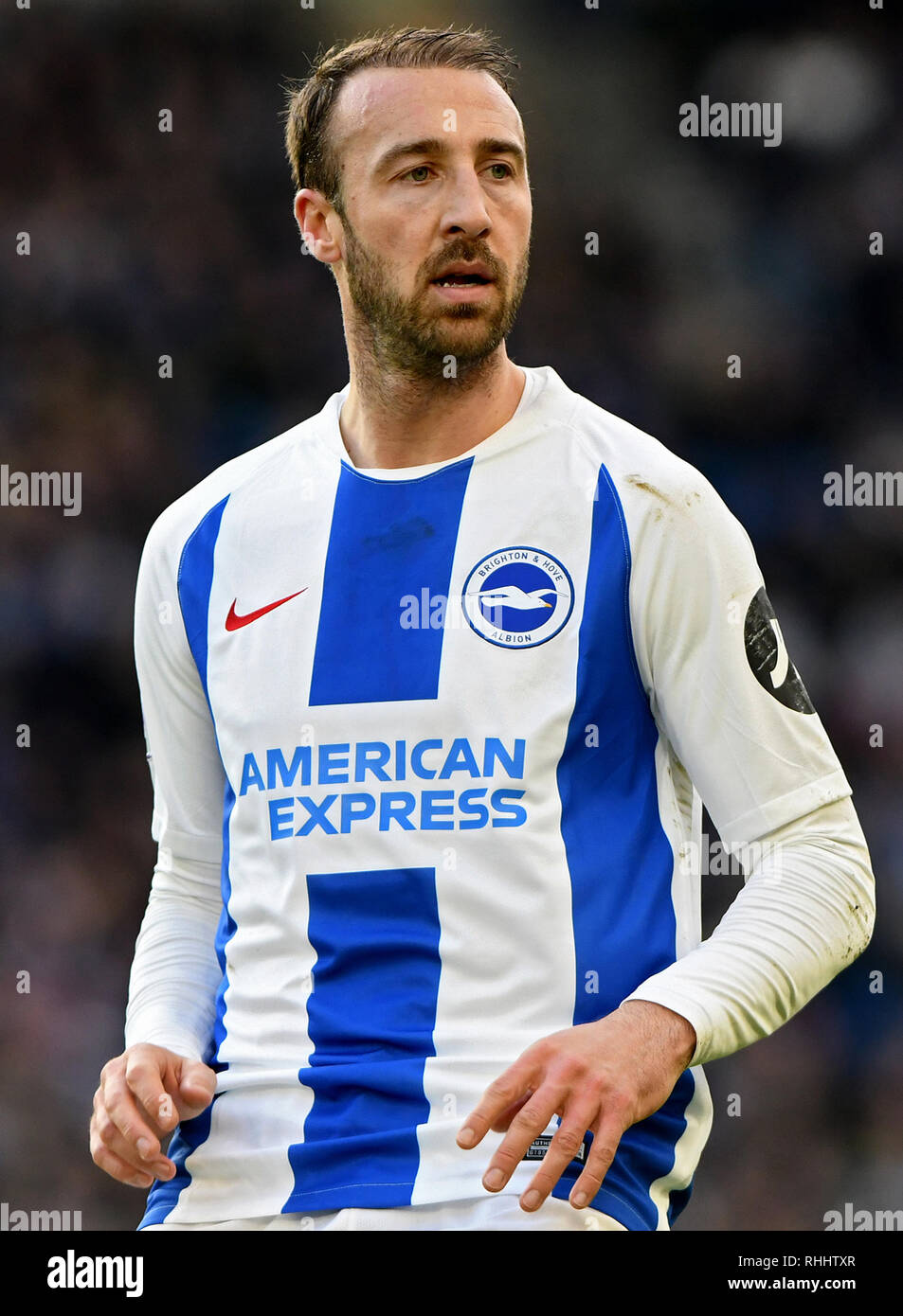 Glenn Murray de Brighton & Hove Albion - Brighton & Hove Albion v Watford, Premier League, stade de l'Amex, Brighton - 2 février 2019 Editorial N'utilisez que des restrictions s'appliquent - DataCo Banque D'Images