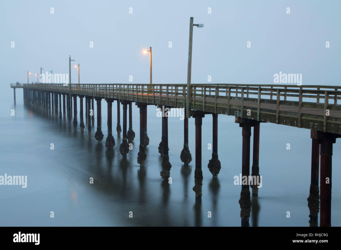 B Street Pier, Lighthouse Park, Crescent City, Californie Banque D'Images