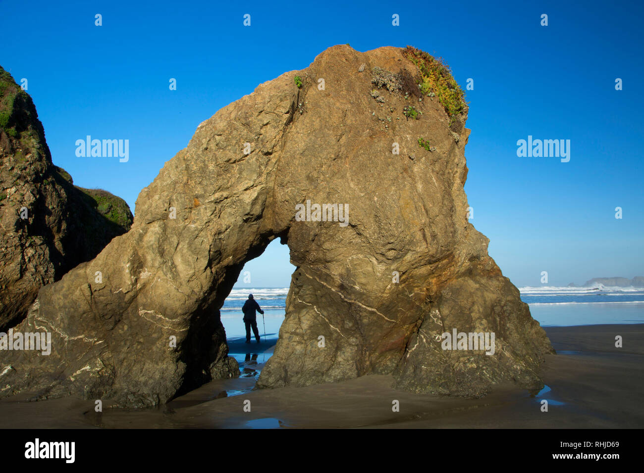Arch à Seaside Beach, plage de bord de préserver, en Californie Banque D'Images