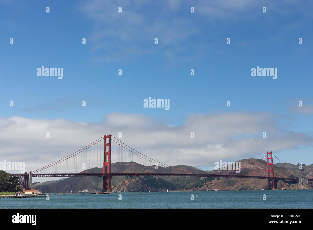 Le Golden Gate Bridge, Baie de San Francisco, USA Banque D'Images