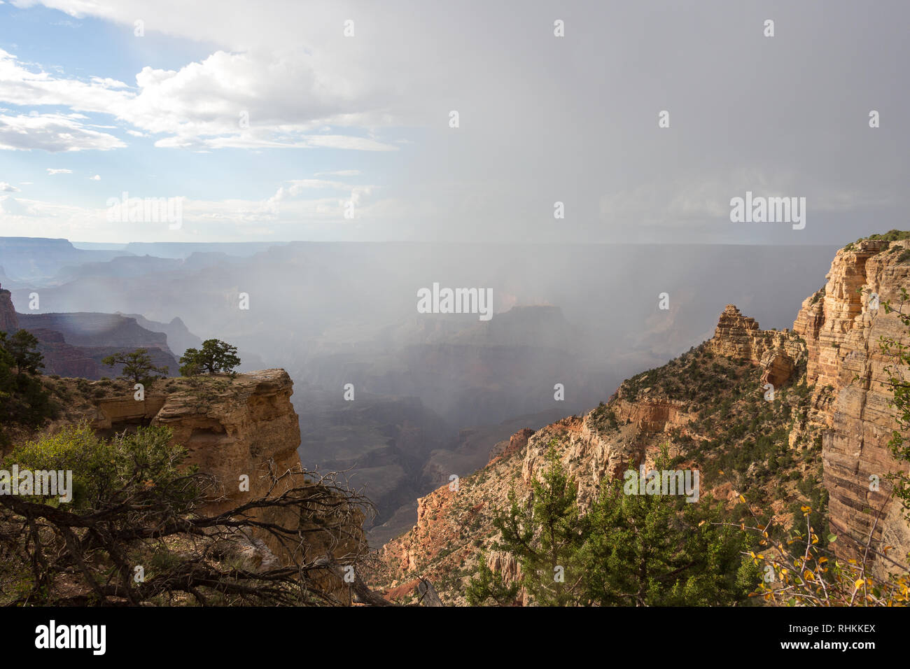 Orage dans le Parc National du Grand Canyon, Arizona, USA Banque D'Images