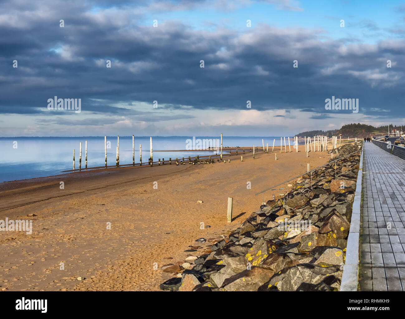 Plage marina à Hjerting mer des wadden Esbjerg, Danemark Banque D'Images