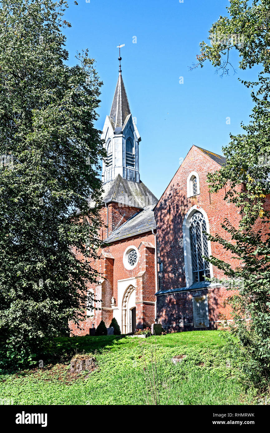 Kotzenbuell (Allemagne, Eiderstedt) : St Nikolai-Church ; St. Nikolai-Kirche Banque D'Images