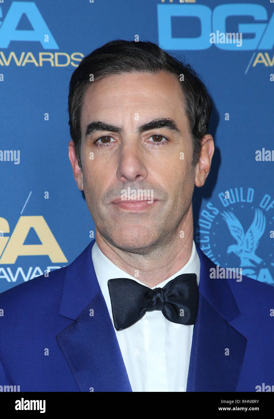 LOS ANGELES, CA - 2 février : Sacha Baron Cohen de la 71e remise des prix annuels à la DGA Hollywood & Highland Center's Ray Dolby Ballroom à Los Angeles, Californie le 2 février 2019. Credit : Faye Sadou/MediaPunch Banque D'Images