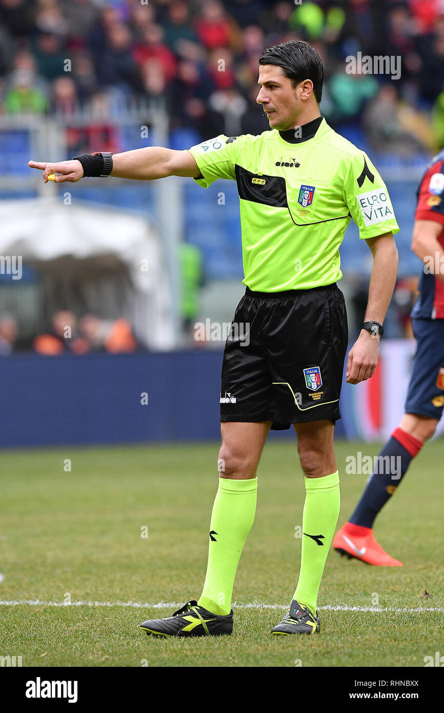 Gênes, Italie. 06Th Feb 2019. Foto LaPresse - Tano Pecoraro03 022019 - Genova (Italia) CalcioGenoa SassuoloCampionato Sport vs di Calcio Serie A TIM 2018/2019 - Stade "Luigi Ferraris"nella foto : manganielloPhoto LaPresse - Tano Pecoraro03 Février 2019 Ville Genova - (Italie) SoccerGenoa SassuoloItalian Sport vs championnat de football Ligue A - 2018/2019 TIM "Luigi Ferraris" Stadiumin la pic : manganiello Crédit : LaPresse/Alamy Live News Banque D'Images