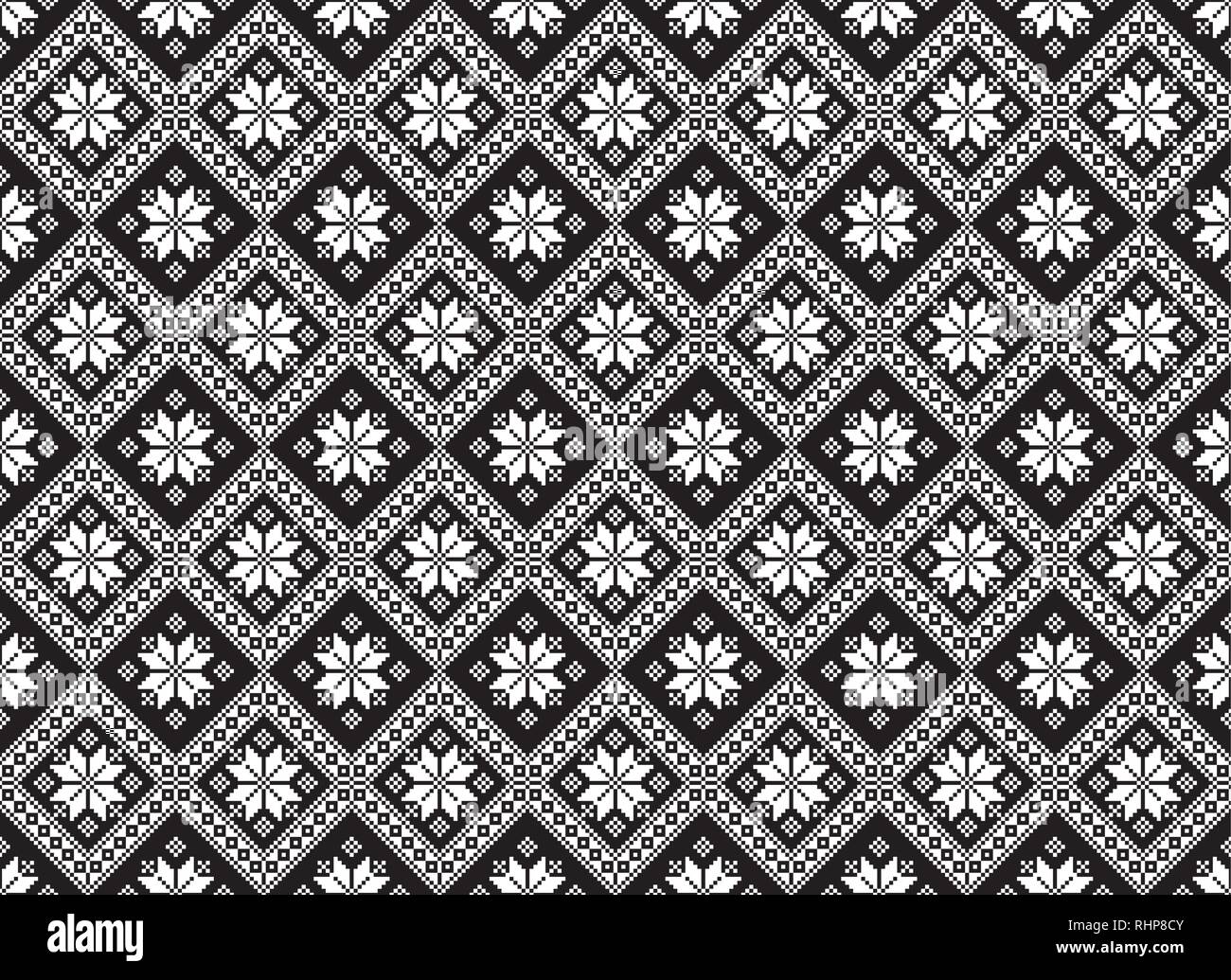 La mosaïque ethnique, ornement, motif de broderie, tapis motif abstrait seamless texture vector illustration Illustration de Vecteur