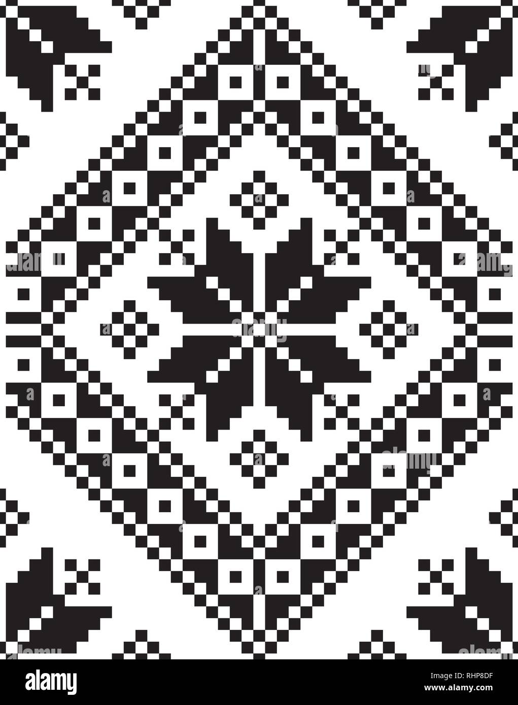 La mosaïque ethnique, ornement, motif de broderie, tapis motif abstrait seamless texture vector illustration Illustration de Vecteur