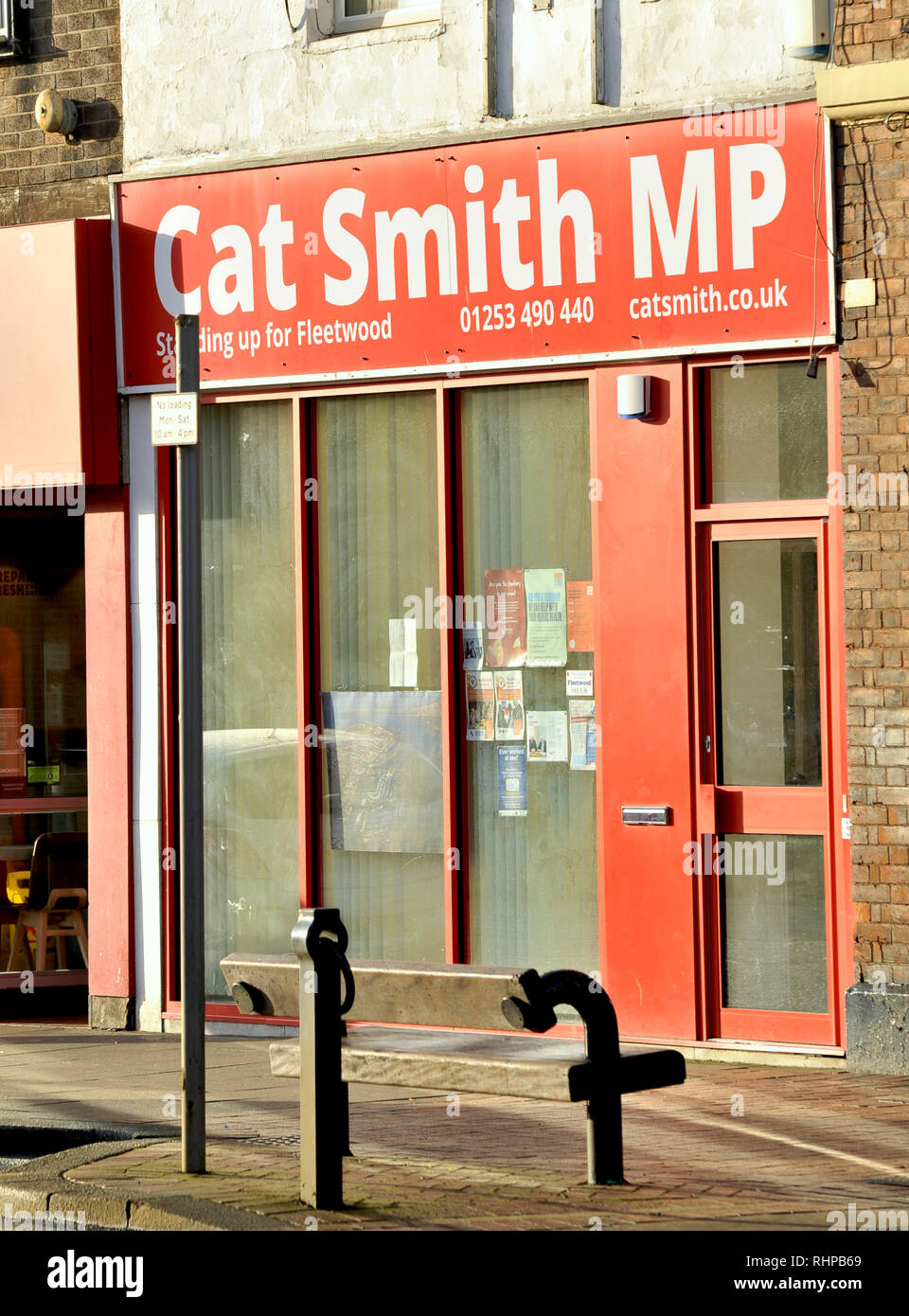 Bureau de circonscription du député fédéral de travail Cat Smith Fleetwood et Lancaster Banque D'Images