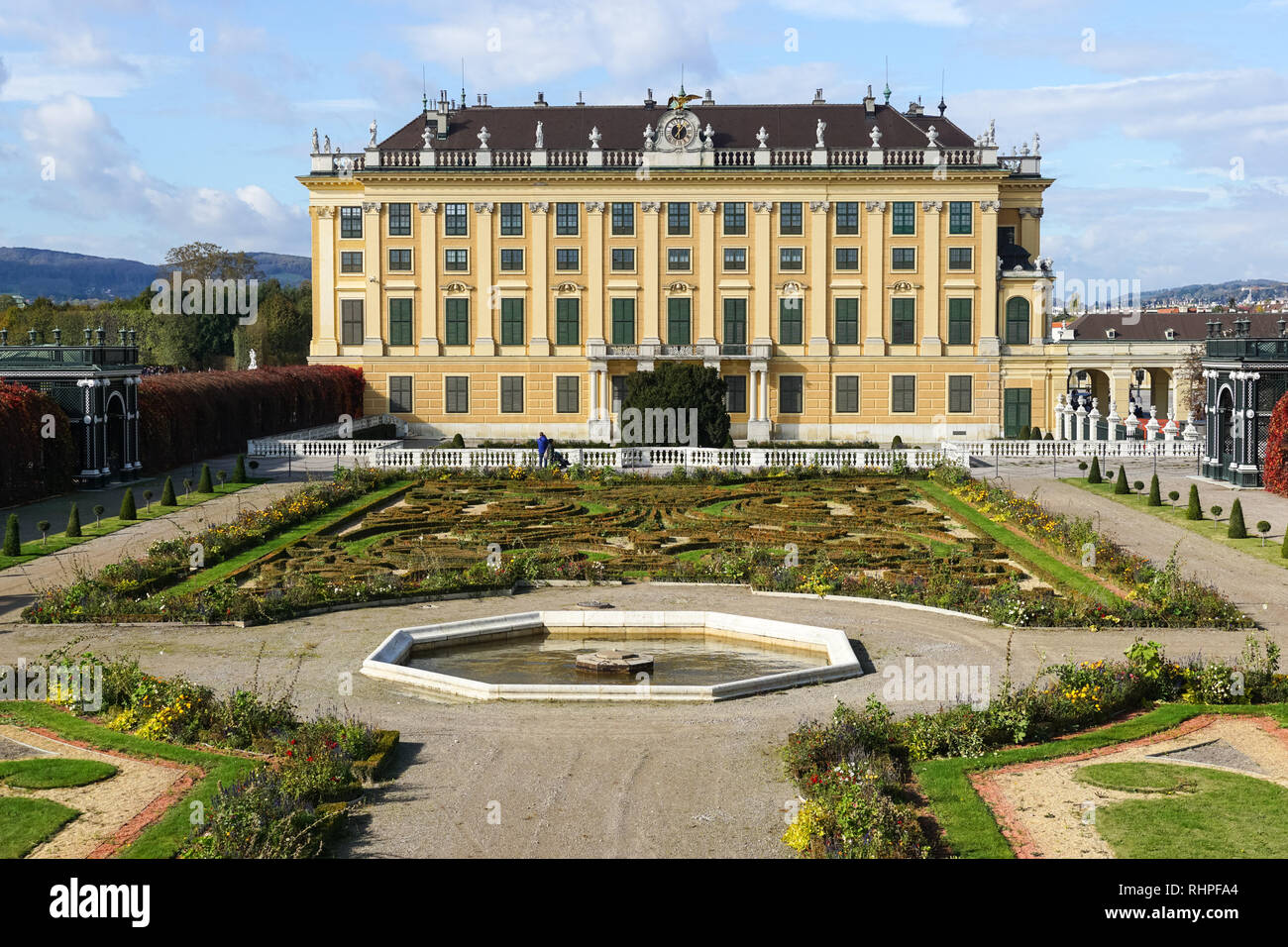 Les jardins du palais de Schönbrunn à Vienne, Autriche Banque D'Images
