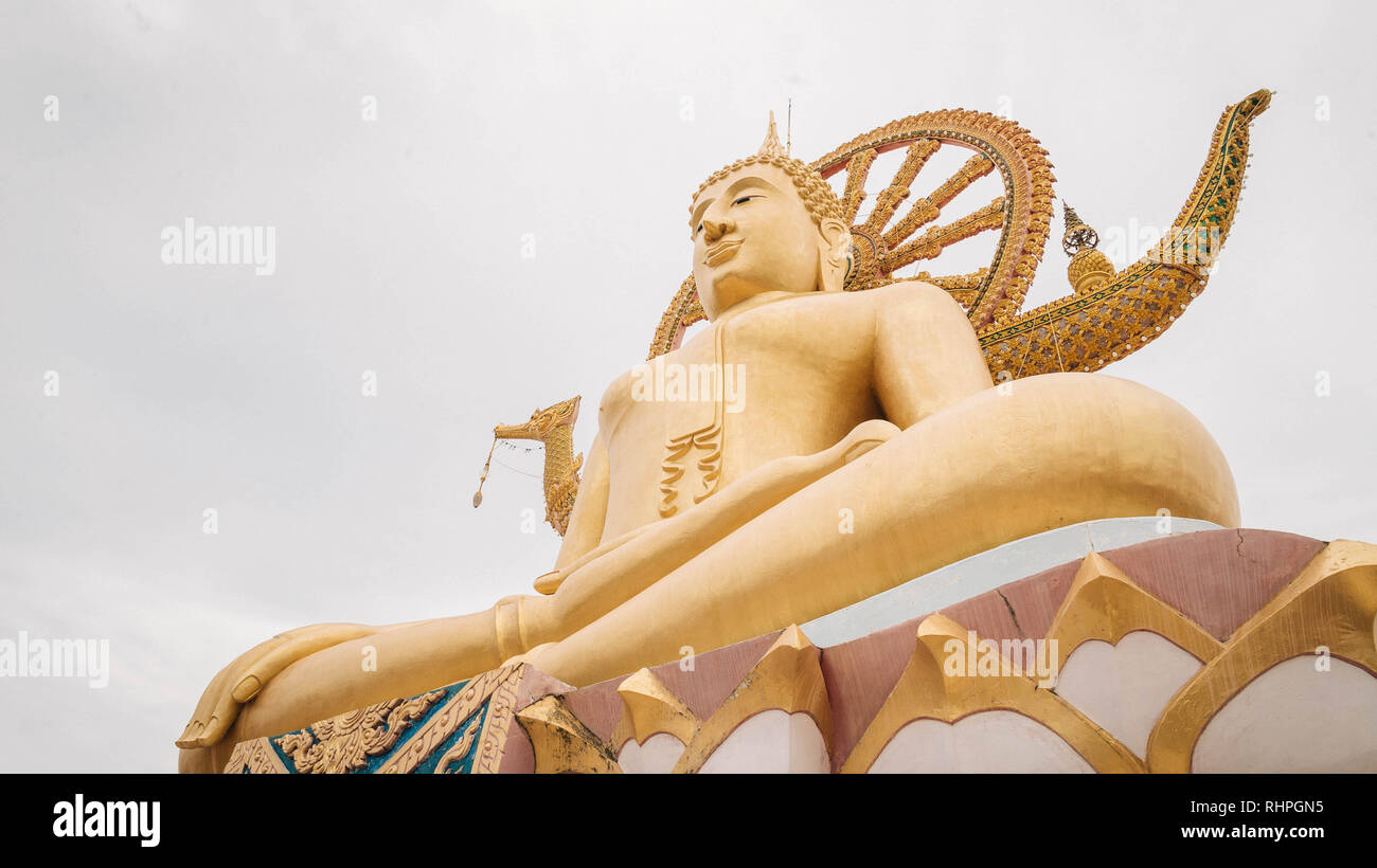 Big Buddha Temple de Wat Phra Yai à Bo Put, Ko Samui Banque D'Images