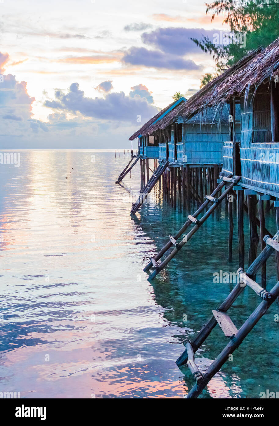 Kri Eco Resort sur les îles Raja Ampat en Indonésie Banque D'Images