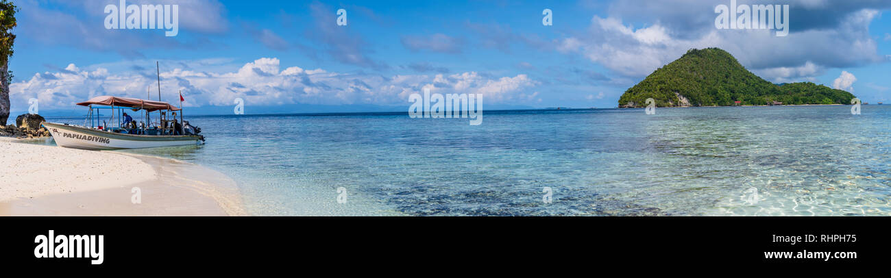 Kri Eco Resort sur les îles Raja Ampat en Indonésie Banque D'Images