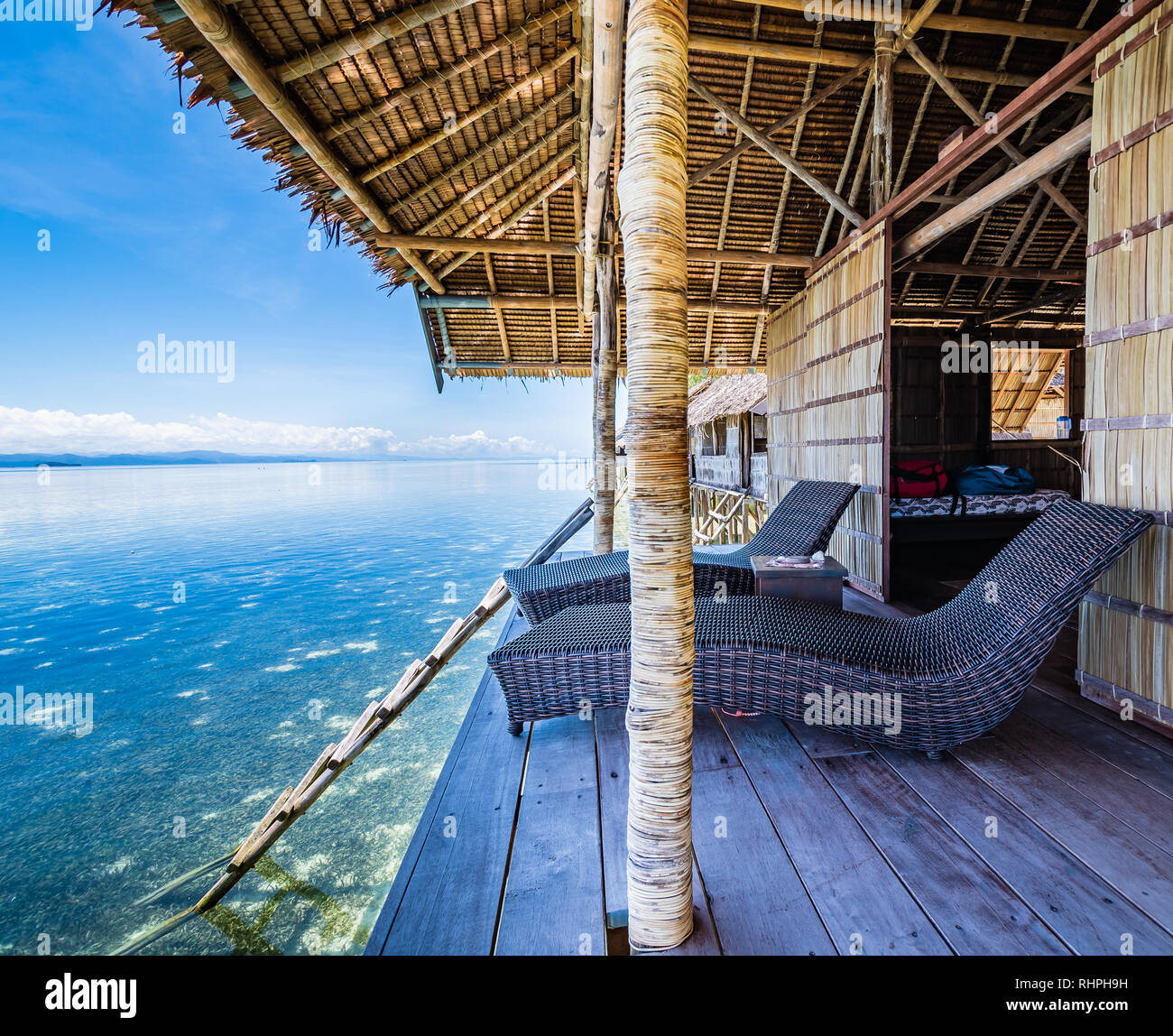 Kri Eco Resort sur les îles Raja Ampat en Indonésie Banque D'Images