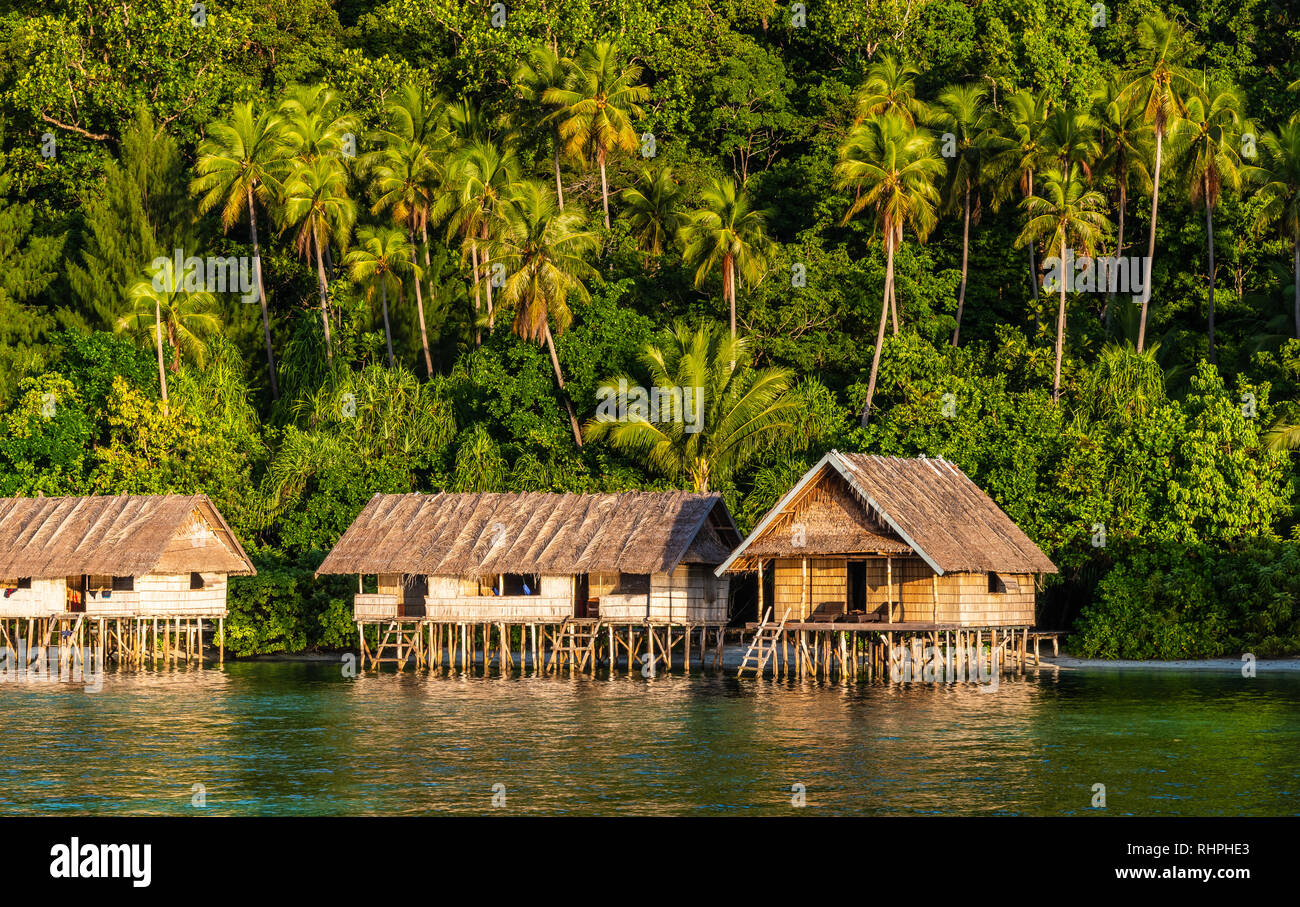 Kri Eco Resort sur les îles Raja Ampat en Indonésie Banque D'Images