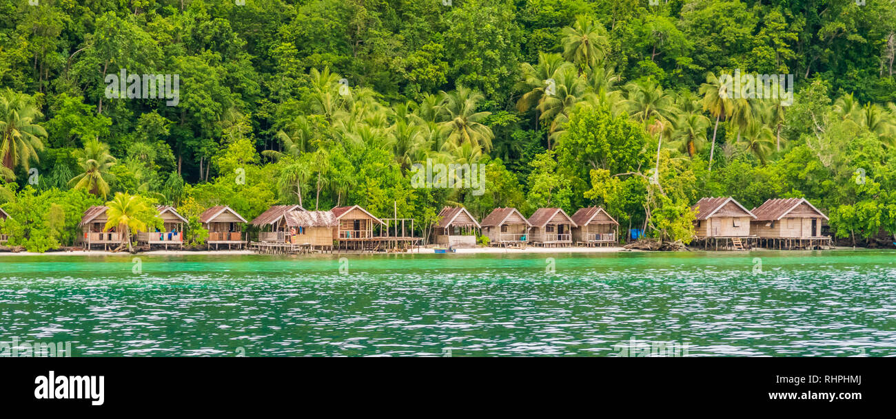 Kri Eco Resort sur les îles Raja Ampat en Indonésie Banque D'Images
