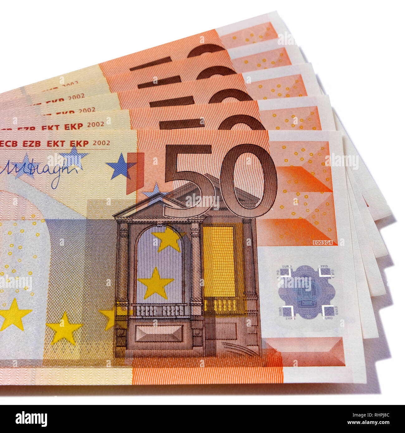 Pile de billets de 50 euros Banque de photographies et d’images à haute ...