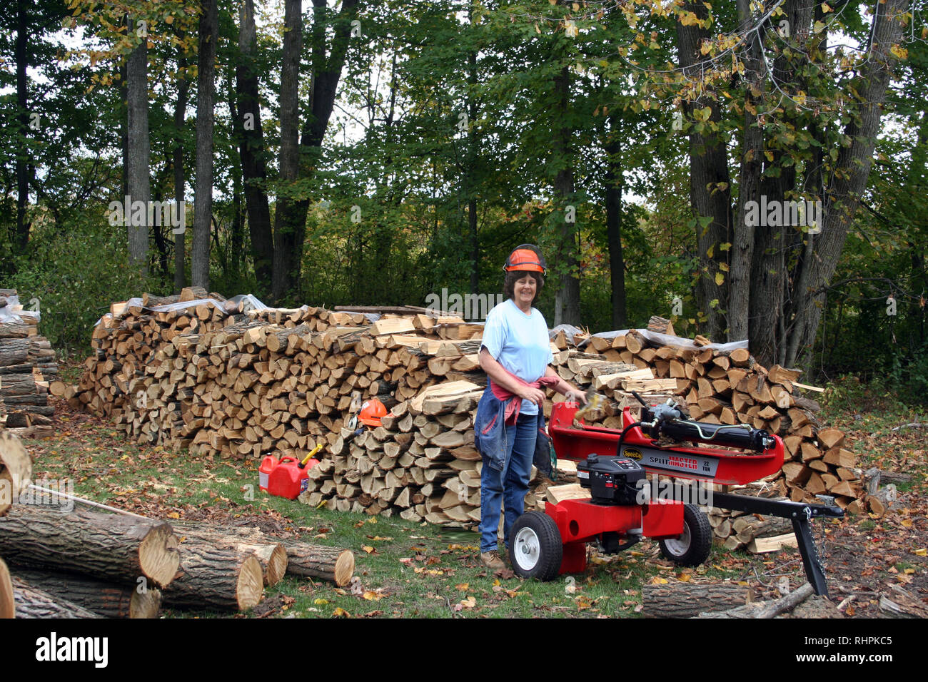 Couper le bois de chauffage et le transporter Photo Stock Alamy — free download