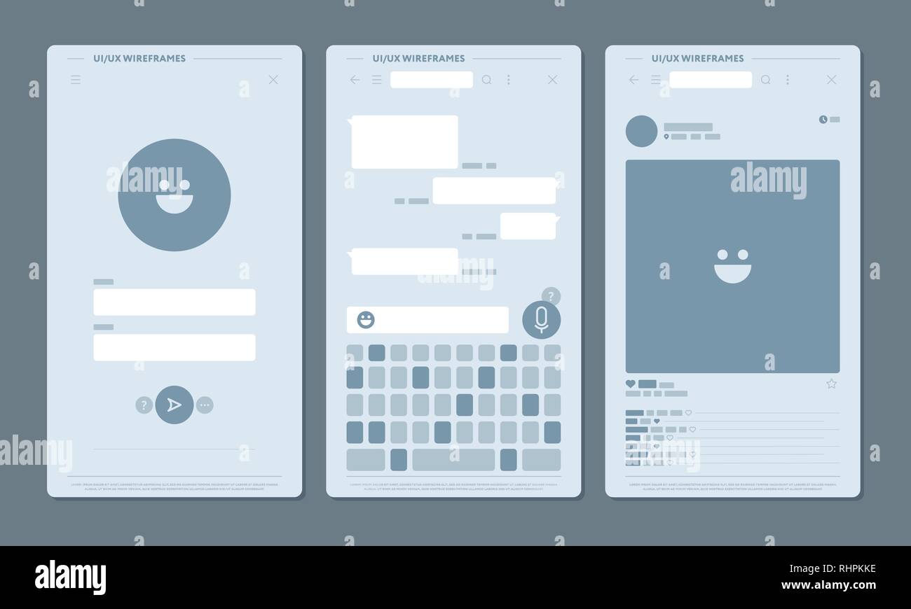 Ensemble de conceptions d'interface utilisateur Illustration de Vecteur