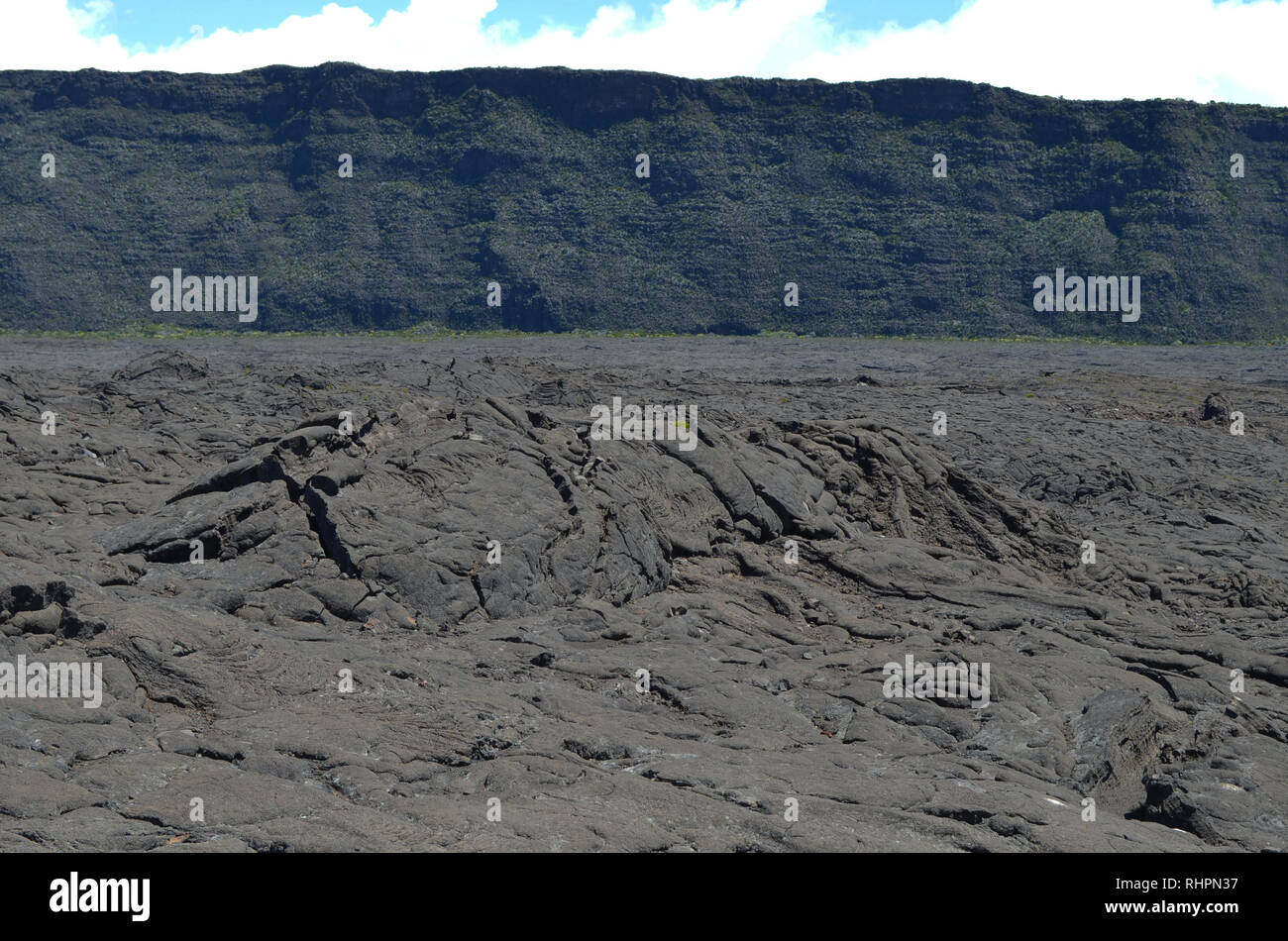 Paysages minéraux au Piton de la Fournaise le massif volcanique, l'île de la Réunion Banque D'Images