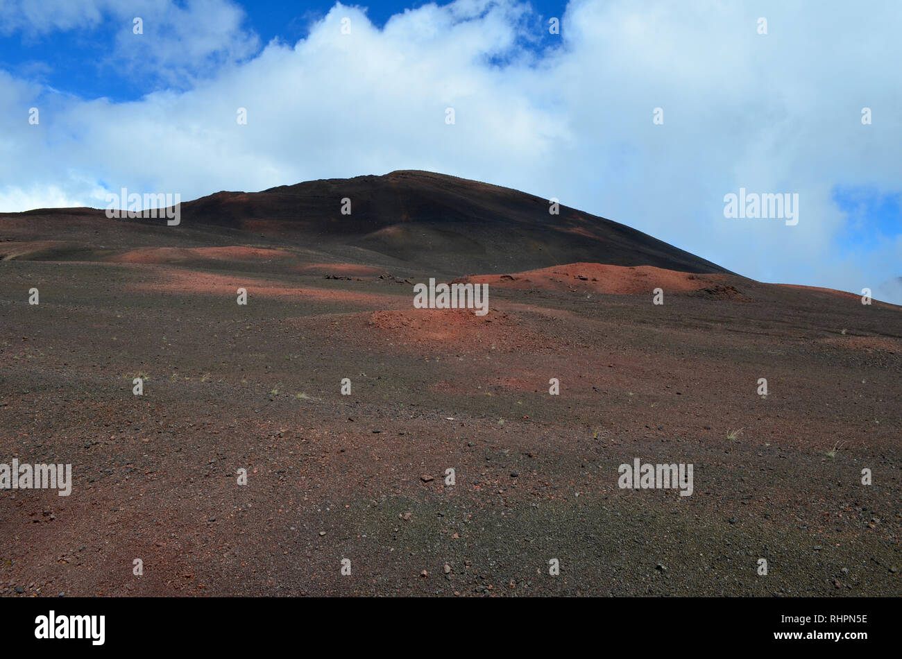 Paysages minéraux au Piton de la Fournaise le massif volcanique, l'île de la Réunion Banque D'Images