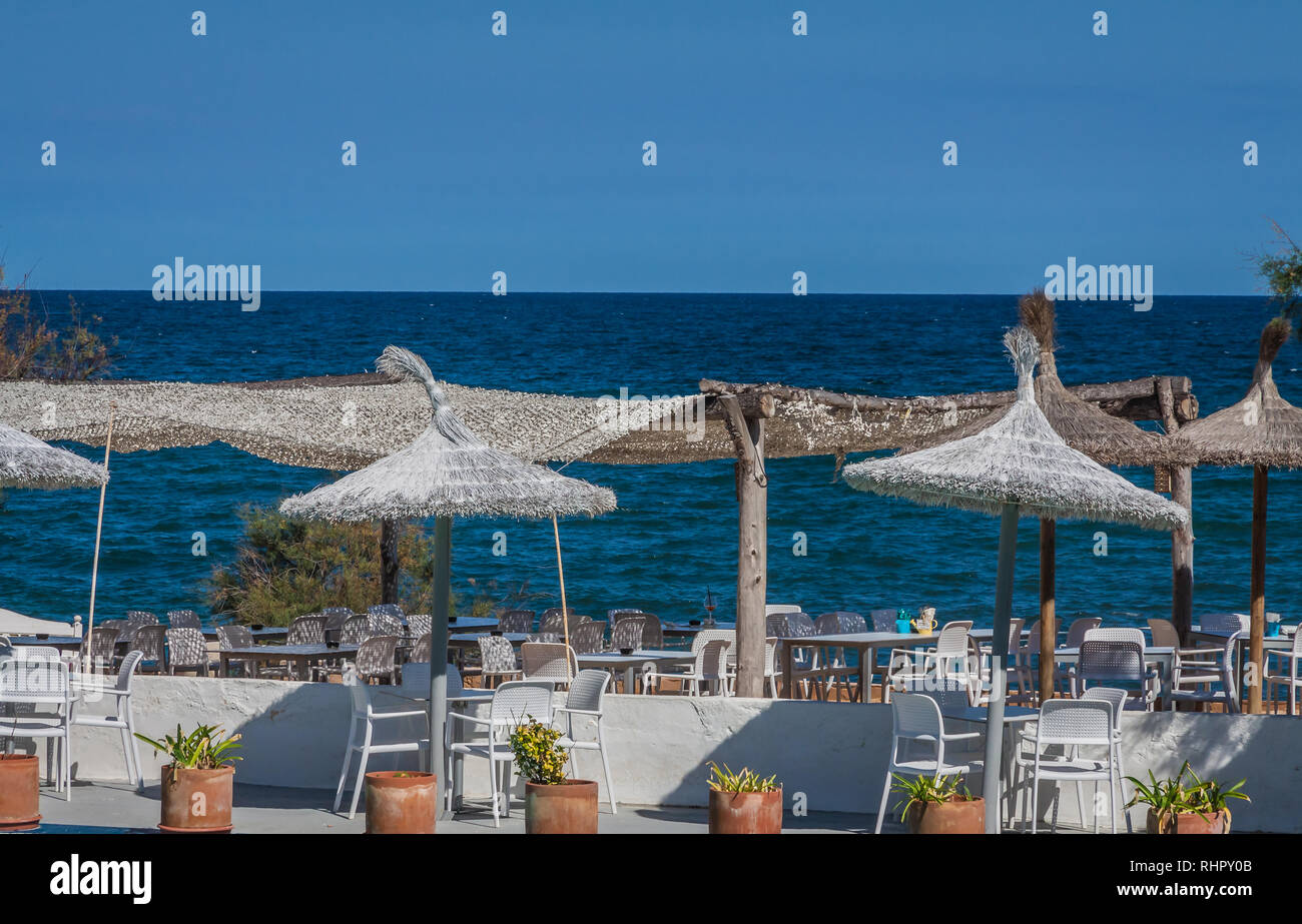 Mallorca Beach bar Banque D'Images