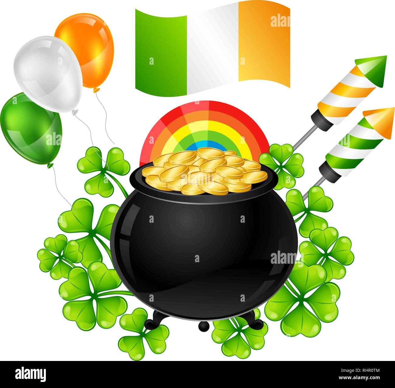 Saint Patricks Day Greeting card. Illustration de Vecteur