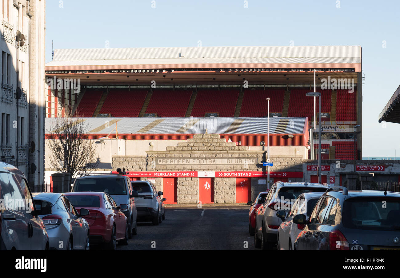 Pittodrie Stadium, le Club de Football d'Aberdeen, Aberdeen, Écosse, Royaume-Uni Banque D'Images