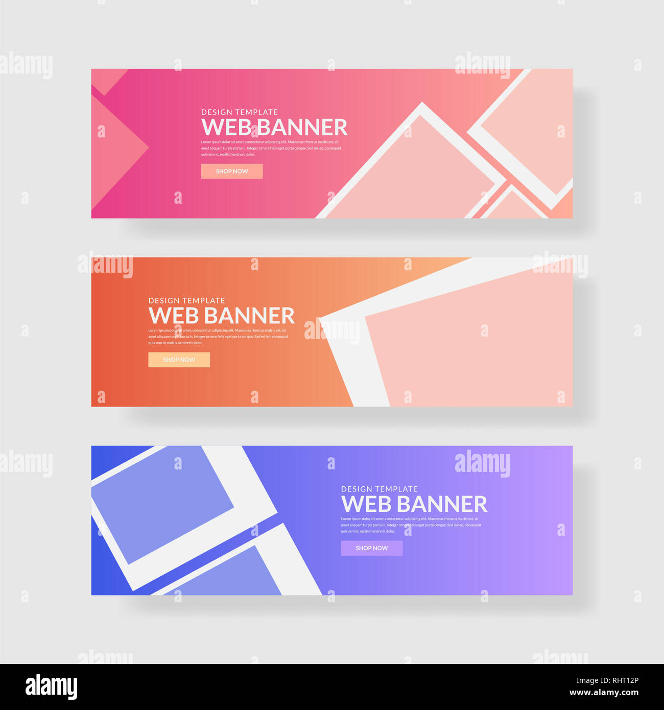 Bannière de site web ui ux Banque D'Images