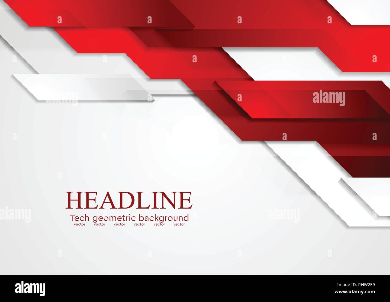 Résumé de l'entreprise tech fond contraste rouge et gris. Vector illustration géométrique pour flyers, brochures, site web design graphique Illustration de Vecteur