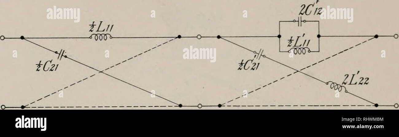 . Le Bell System Technical Journal. Télécommunication ; génie électrique ; Communication ; électronique ; la science, la technologie. 532 Bell System Technical Journal Network 16. A  =Q. ^-caractéristique est la somme de ces réseaux pour 13 et 14. Ln  = ln'  = a'r Ci2, h' H  = tan |j5 Équation linéaire de Phase : 4:Trai'LnjCii R  = ln'/CII  = -L22 /C12  = -IV . 1  + N2P Ml ^ PMs - RSF2  = H/f. ai' - Miai" - N^ai  + M3  = 0 ; un{ Ml - au W  = - Mzlai. L'équivalent de 15. réseau. Veuillez noter que ces images sont extraites de la page numérisée des images qui peuvent avoir été retouchées numériquement pour plus de lisibilité -. Banque D'Images