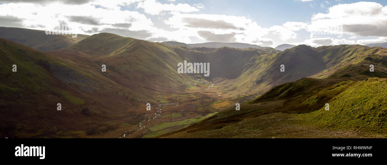 Vue depuis Breda tomba Knot, Lake District, Cumbria, Angleterre Banque D'Images