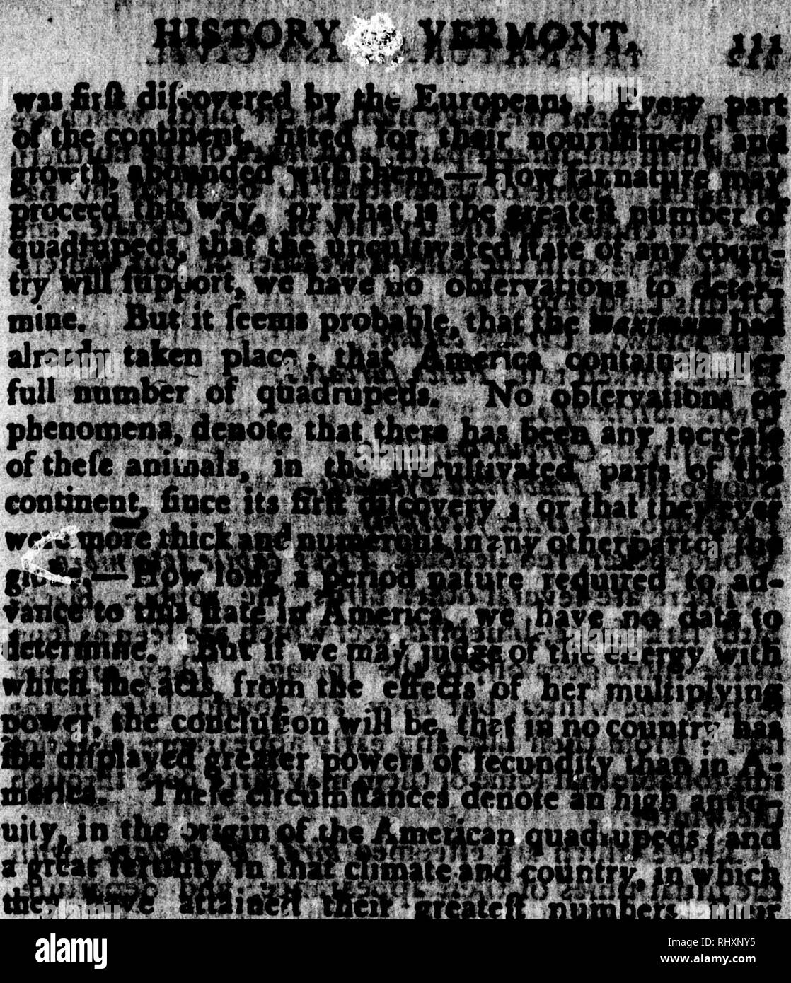 . L'histoire civile et naturelle du Vermont [microform]. Histoire naturelle ; sciences naturelles. . Veuillez noter que ces images sont extraites de la page numérisée des images qui peuvent avoir été retouchées numériquement pour plus de lisibilité - coloration et l'aspect de ces illustrations ne peut pas parfaitement ressembler à l'œuvre originale.. Williams, Samuel, 1743-1817. Imprimé à Utica, New York : Par Isaiah Thomas et David Carlisle, fils .. Banque D'Images