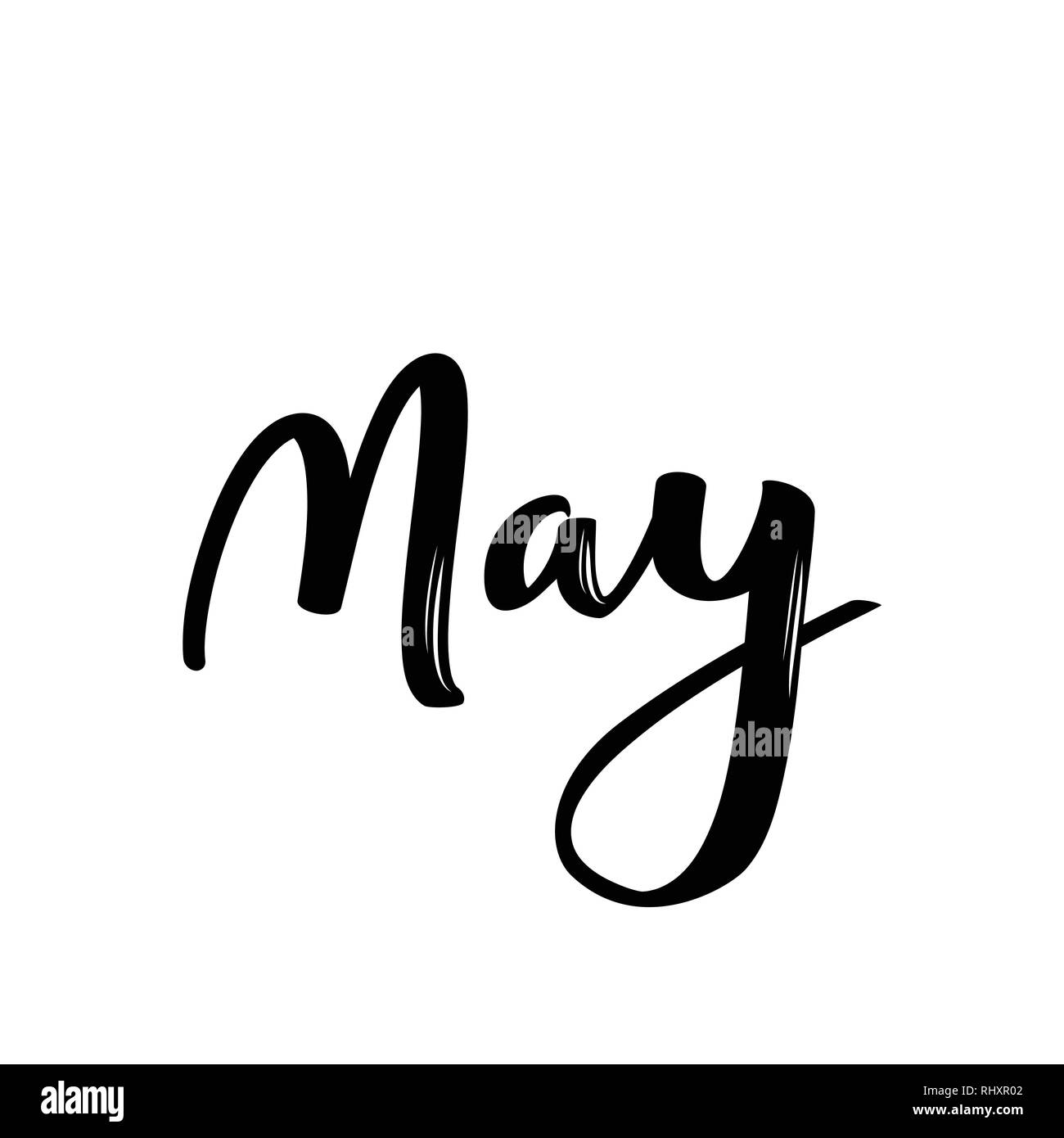 Le mois de mai dessin Banque d'images noir et blanc - Alamy
