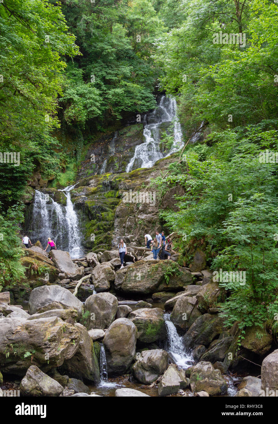 Torc Waterfall, Killarney, comté de Kerry, Irlande Banque D'Images