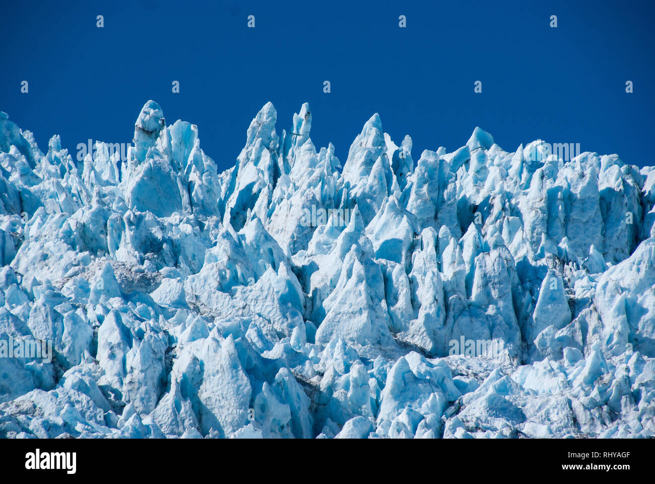 Séracs d'un glacier dans le Parc National de Kenai Fjords Banque D'Images