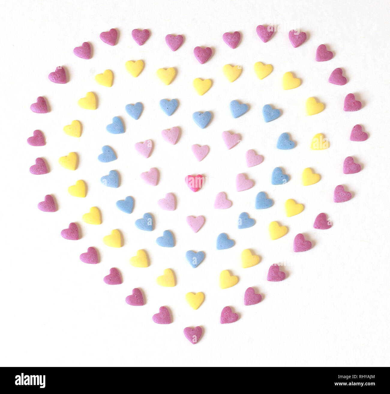 Coeur de bonbons coloré Banque D'Images