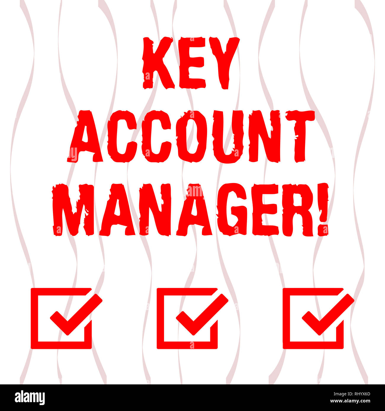Texte de l'écriture manuscrite Key Account Manager. Plein sens Concept  relation entre votre entreprise et les clients de la bande de ruban courbe  verticale ceinture torsadée Photo Stock - Alamy