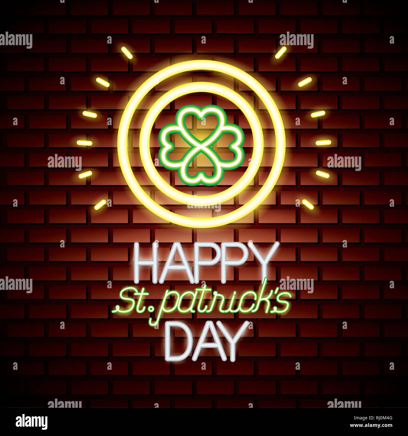 Néon St Patricks day Illustration de Vecteur