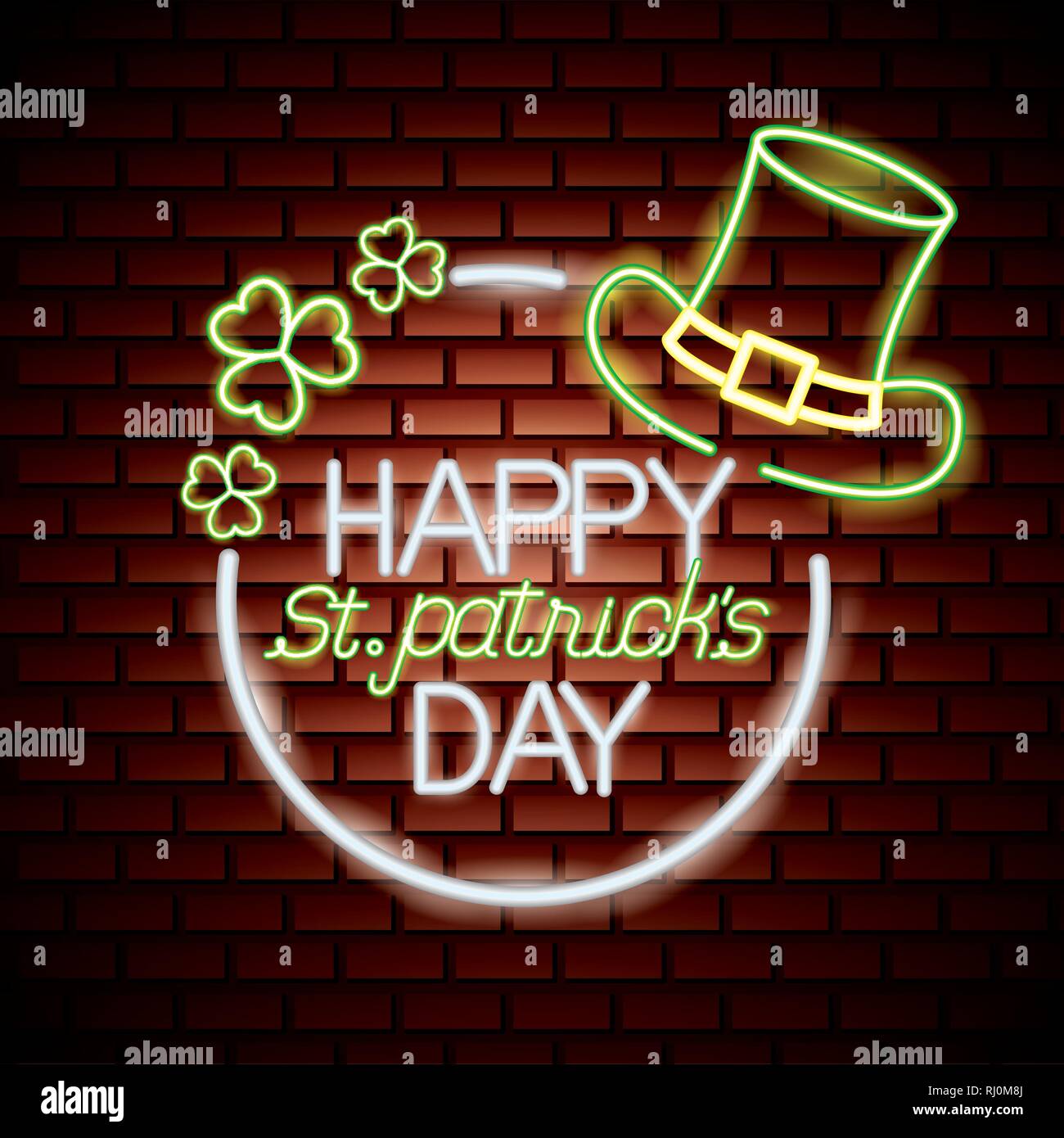 Néon St Patricks day Illustration de Vecteur