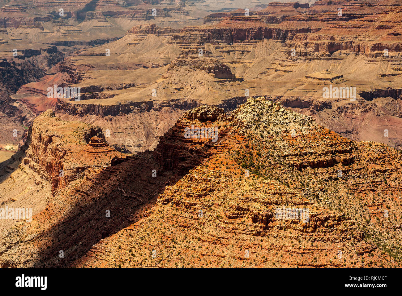 Formations rocheuses du Grand Canyon, vue de la rive sud, Arizona, États-Unis d'Amérique, Amérique du Nord Banque D'Images