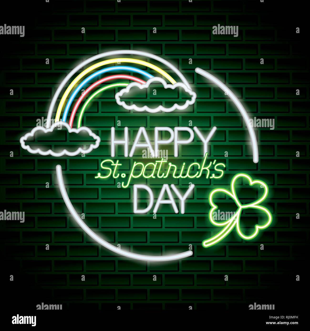 Néon St Patricks day Illustration de Vecteur