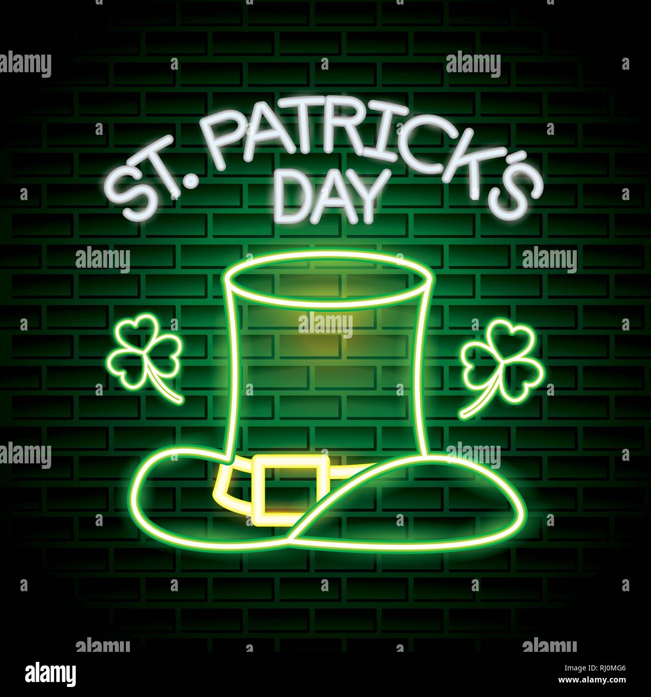 Néon St Patricks day Illustration de Vecteur