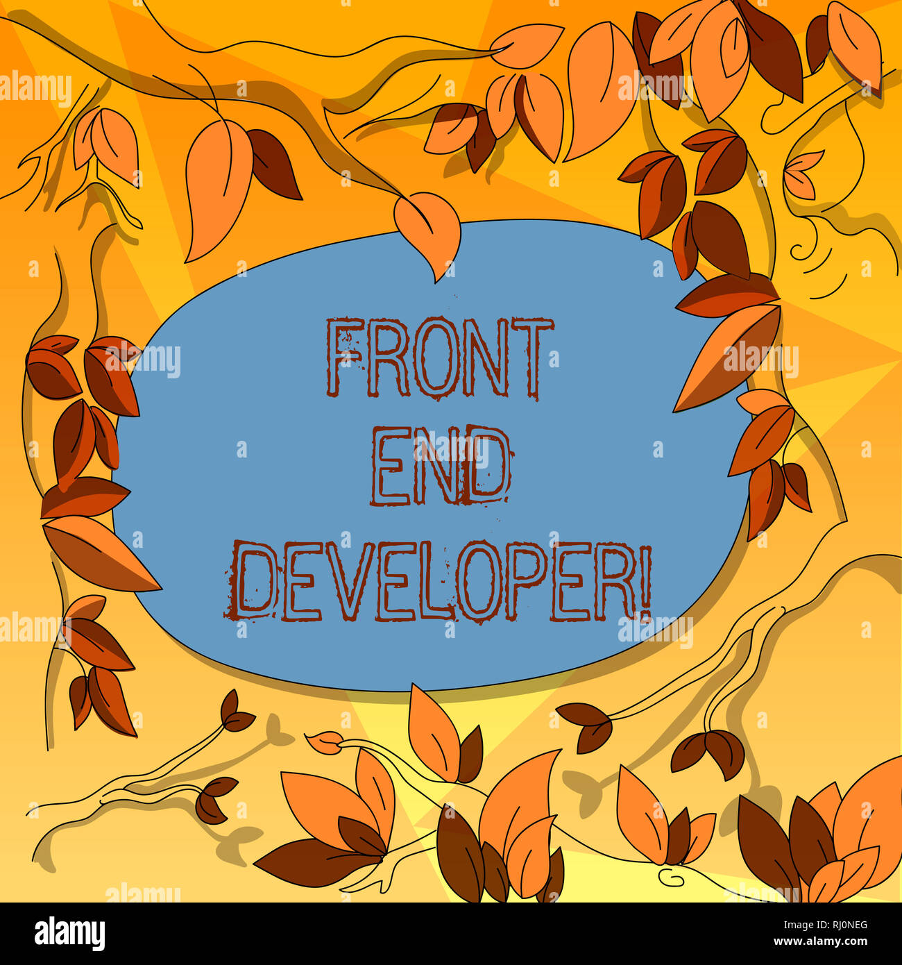 L'écriture de texte Word Front End Developer. Concept d'affaires pour ...