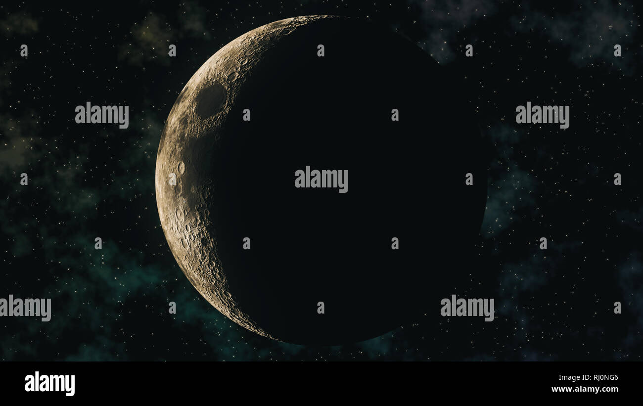 Phases De Lune Realiste Par Cycle Lunaire Crescent Photo Stock Alamy