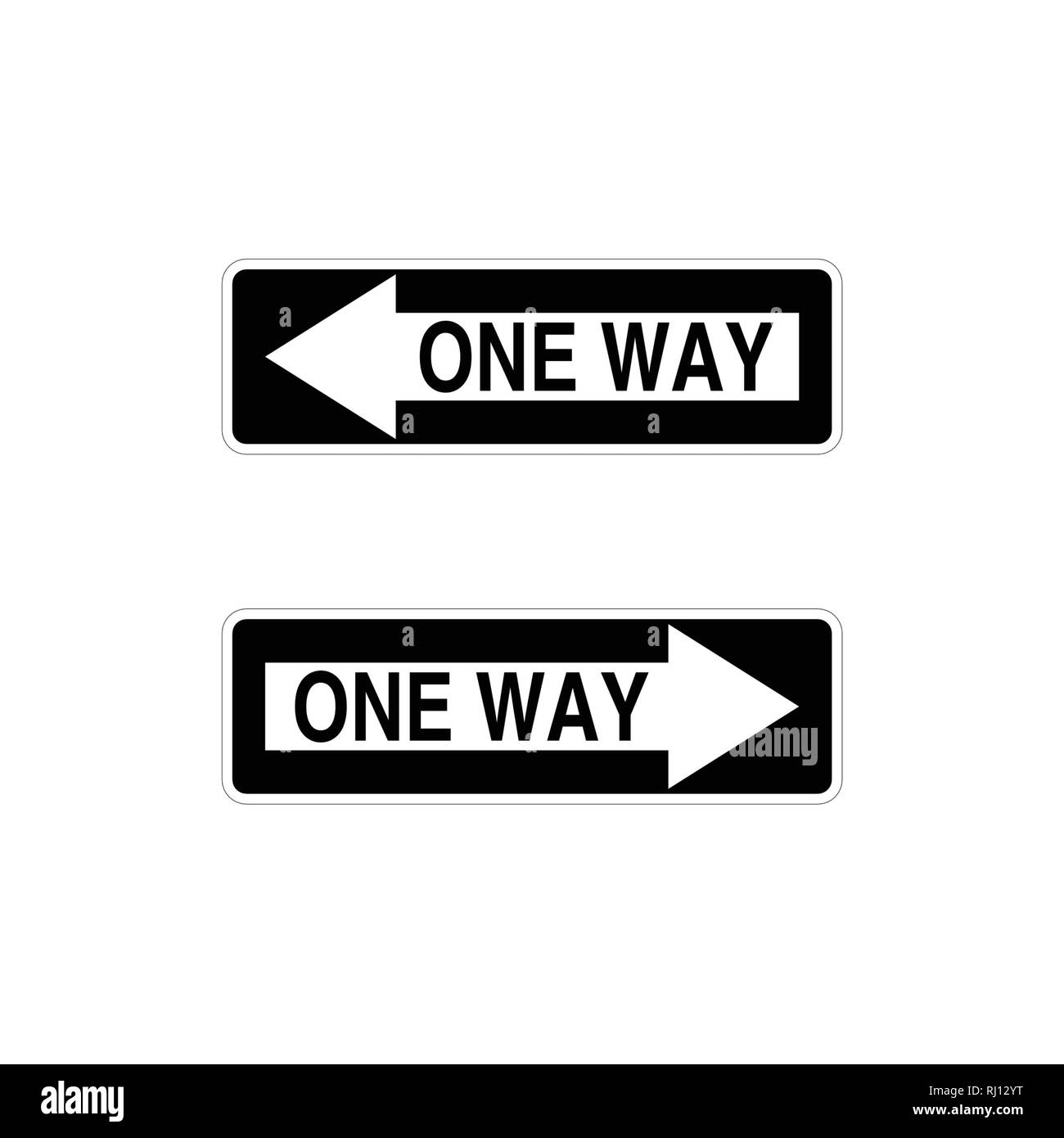 Une façon jeu de signal isolé sur fond blanc Banque D'Images