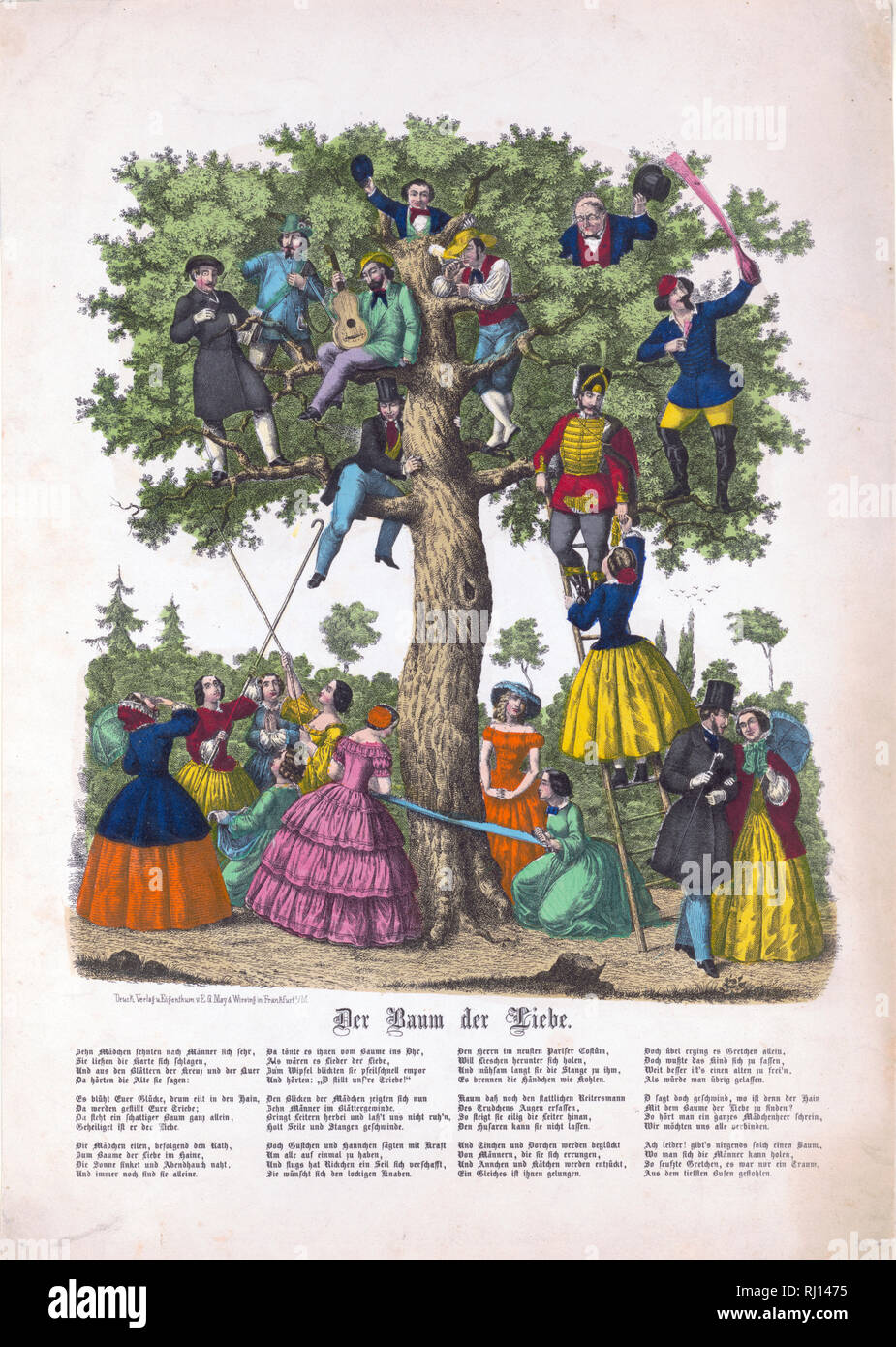 Der Baum der Liebe ca. 1850 à 1863 / Arbre de Vie Humour Illustration Banque D'Images