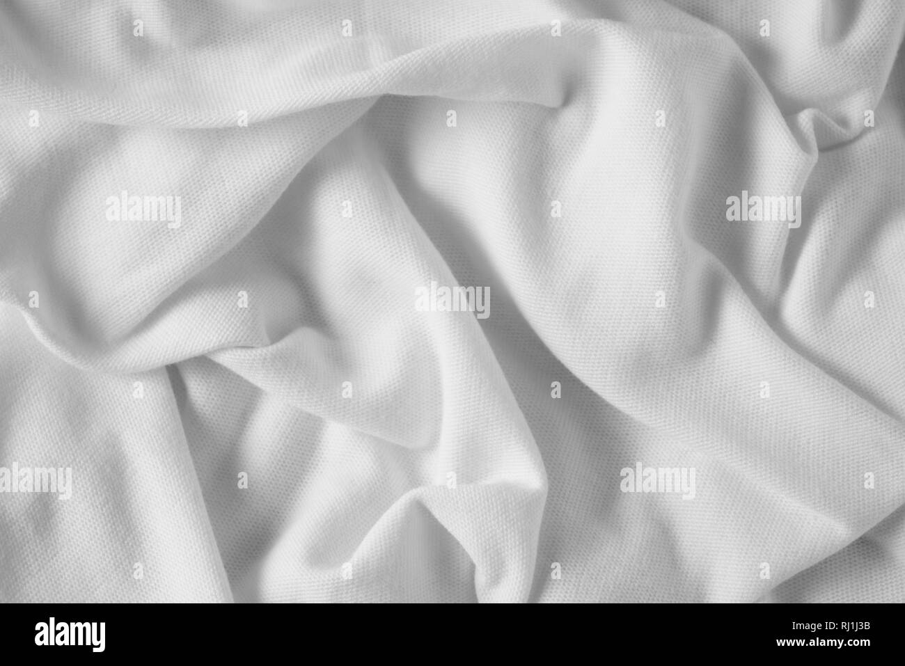 Chiffon de tissu blanc texture d'arrière-plan Banque D'Images