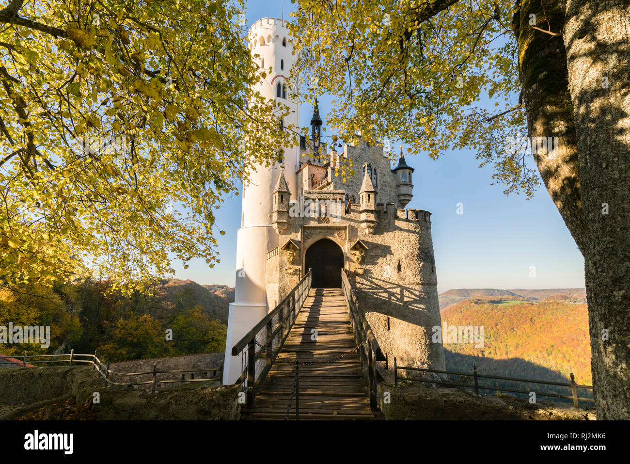 Château de Lichtenstein. Lichtenstein, Bade-Wurtemberg, Allemagne Banque D'Images